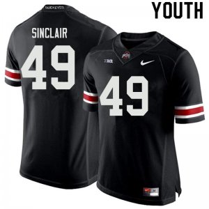 Youth Ohio State Buckeyes #49 Darryl Sinclair Black Nike NCAA College Football Jersey December DMD0244RG